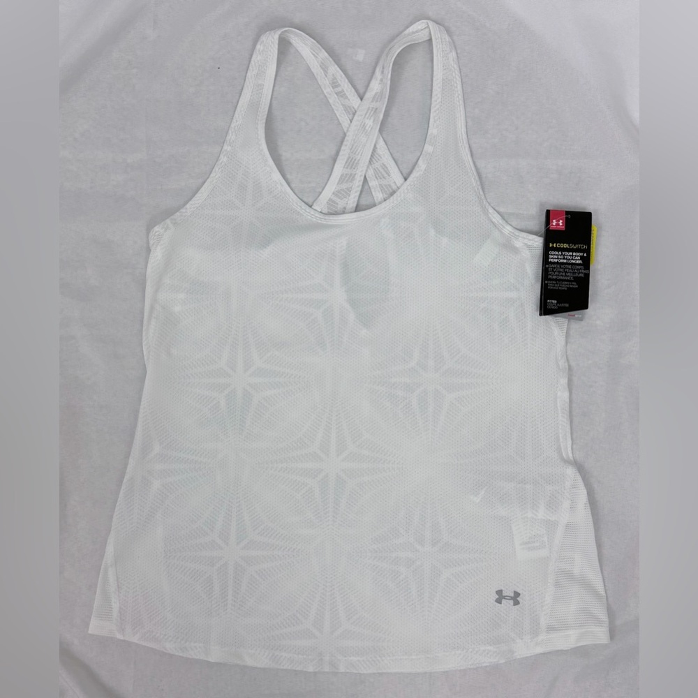 Under Armour White Geometric Racerback Tank